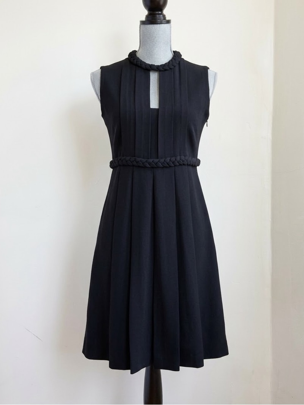 Vintage Moschino Cheap & Chic 90s Y2K Archival Black Pleated A-Line Dress 4 IT40
